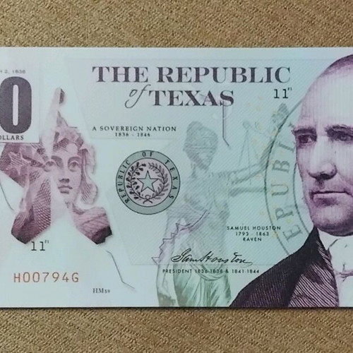 Republic of Texas 50 Dollars 2021 new commemorative banknote