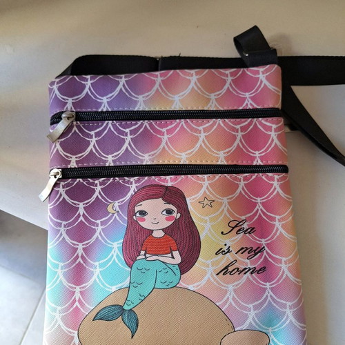 Children's crossbody bag new 21×25 cm with 3 zippers
