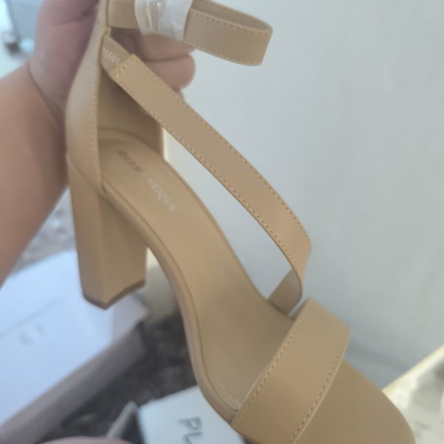 Beige high heel sandals size 39