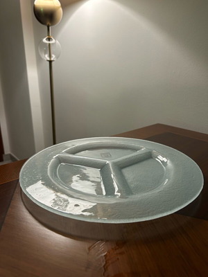 Vintage crystal tray used