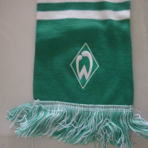 Werder Bremen football scarf with embroidered logo new
