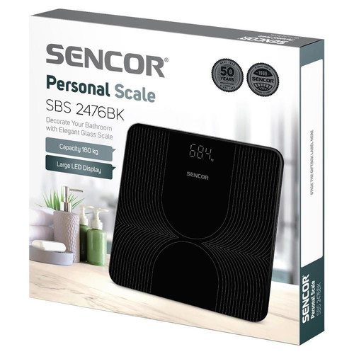 SENCOR Glass Black bathroom scale new
