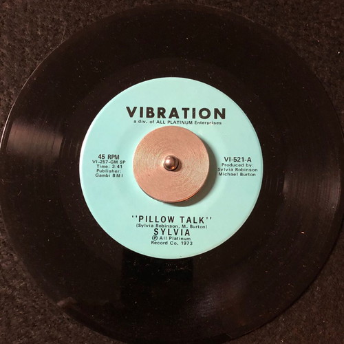 Sylvia Pillow Talk vinyl 7" 45 RPM single used, pop