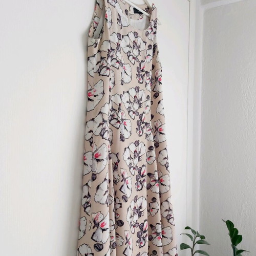 Fidele dress used, size M 38 10, beige floral viscose