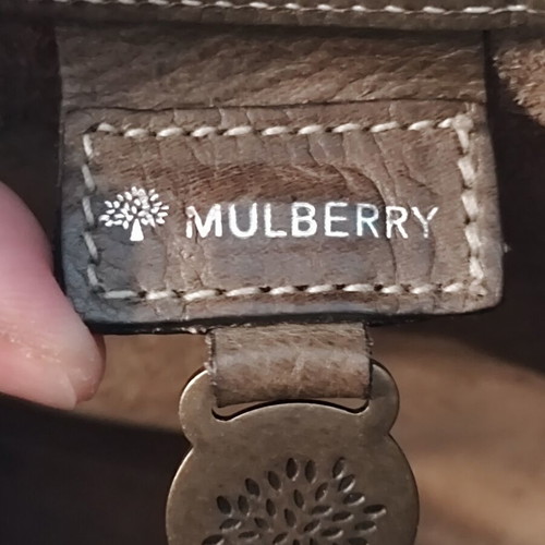 Mulberry Effie olive leather shoulder bag used