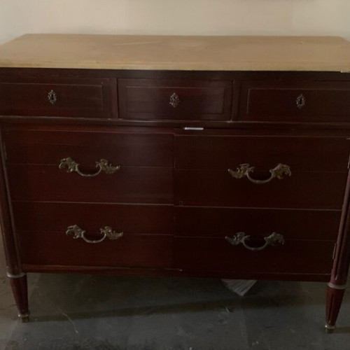 Solid wood furniture with marble top