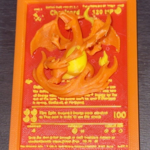 3D Printed Pokémon Κάρτα Charizard από PLA