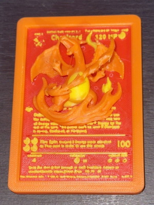 3D Printed Pokémon Κάρτα Charizard από PLA