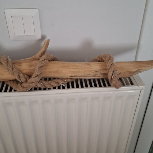 Decorative lamp with driftwood handmade, length 84cm