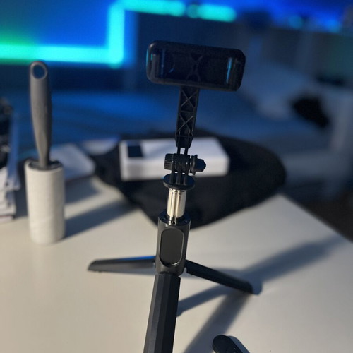 Selfie stick with built-in tripod, new