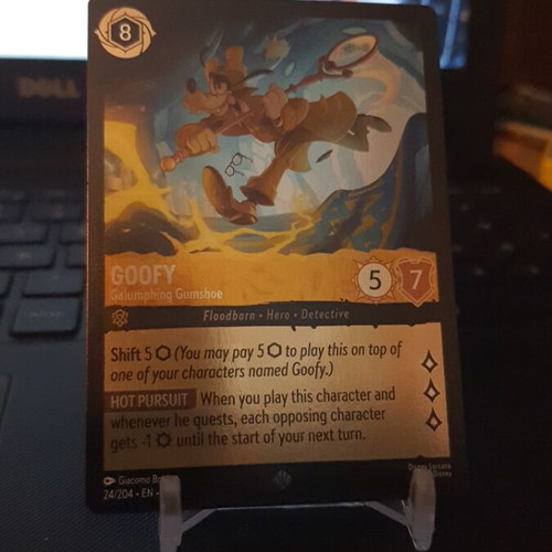 Goofy Galumphing Gumshoe Disney Lorcana Cold Foil card like new