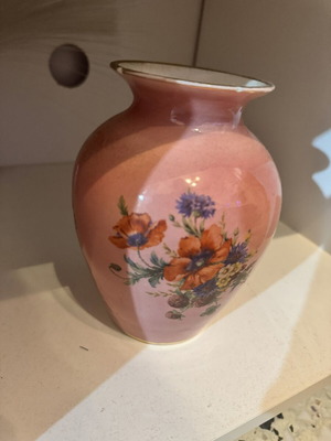 Vintage pink vase used