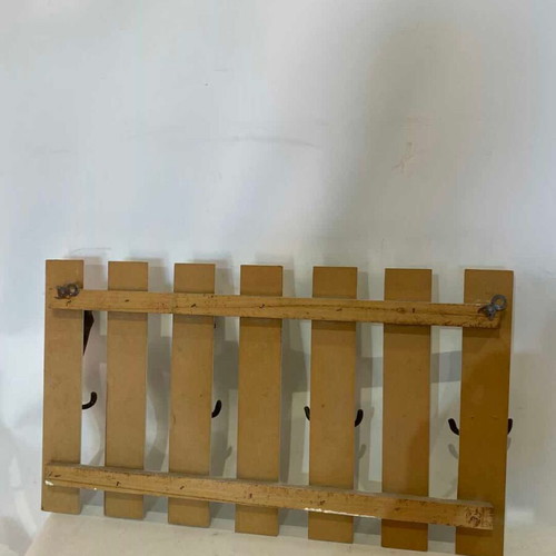 Vintage wall-mounted coat rack white 34x60 used
