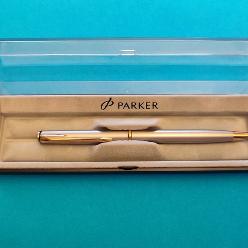 Parker Insignia Silver/Gold Roller Pen like new