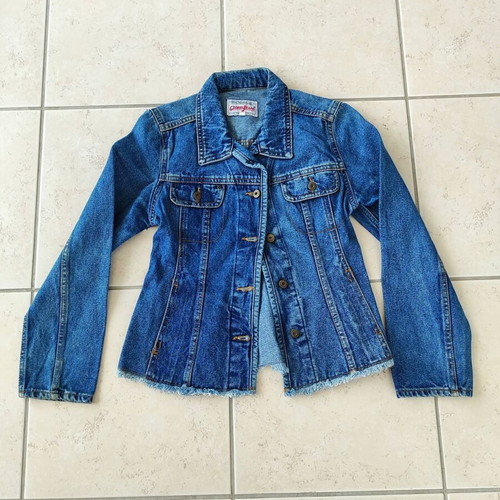 Vintage girls' denim jacket like new, size 10/12, blue