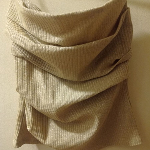 Strapless top Zara new, gold color, size Medium