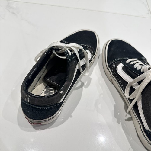 Vans Old Skool black sneakers with white stripe, size 39