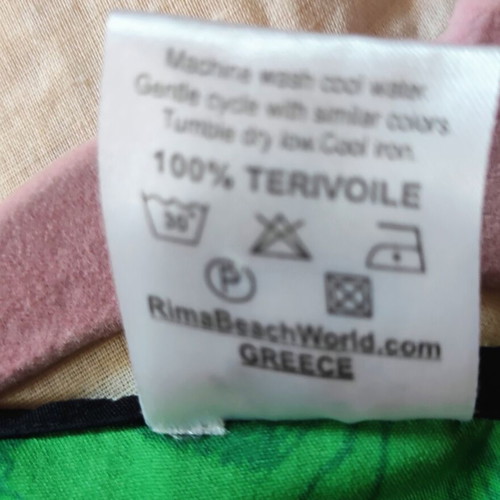 Kaftan green and grey beachwear, like new, Rima Beachwear
