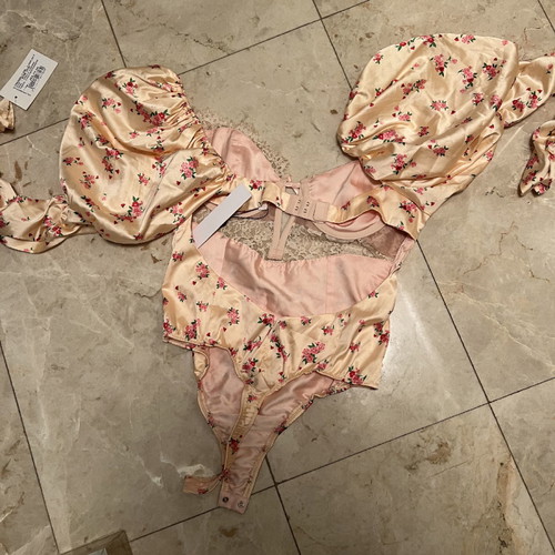 For Love & Lemons bodysuit new, pink, size M