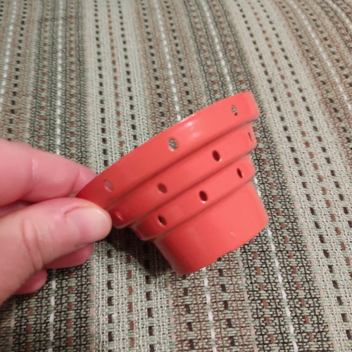 Metal tealight holder, orange
