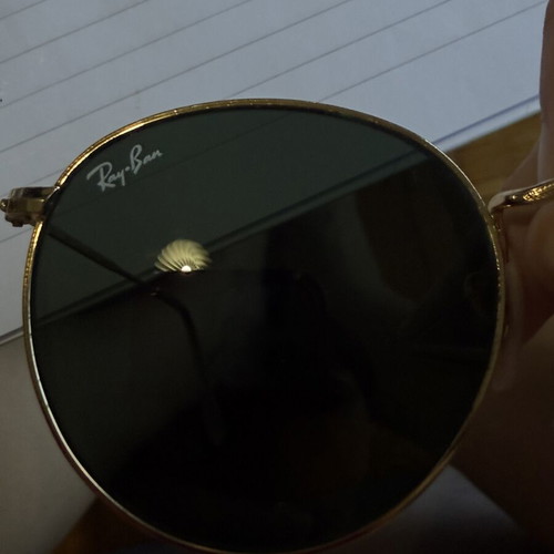 Ray Ban sunglasses unisex original like new, black and gold
