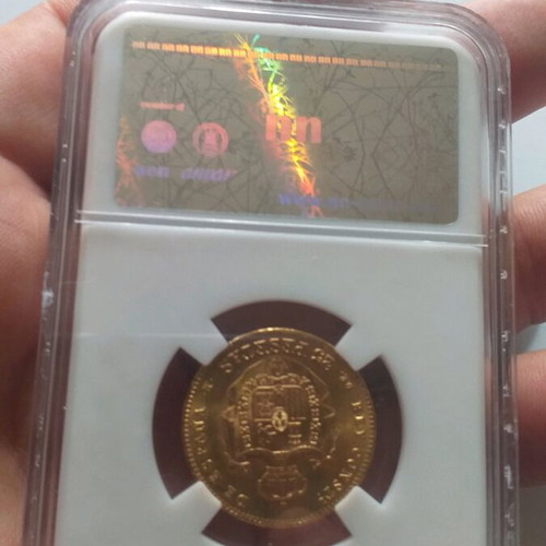 Gold coin 25 pesetas Alfonso XII 1876 like new