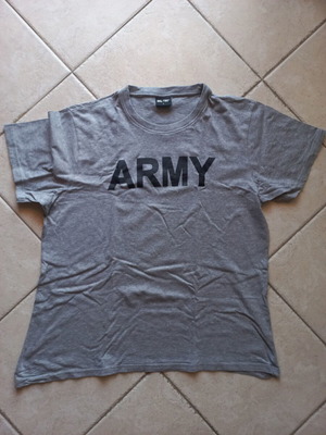 Mil-Tec T-shirt κοντομάνικο γκρι με λογότυπο ARMY σαν καινούργιο