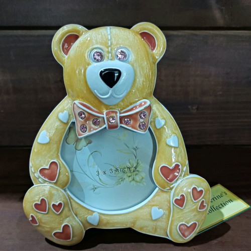 Catherine's Collection bear photo frame new with enamel and crystals