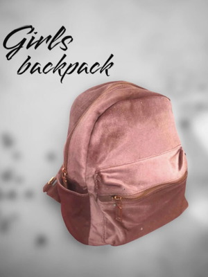 Backpack πλάτης ροζ μεταλιζέ με στρας σαν καινούργιο