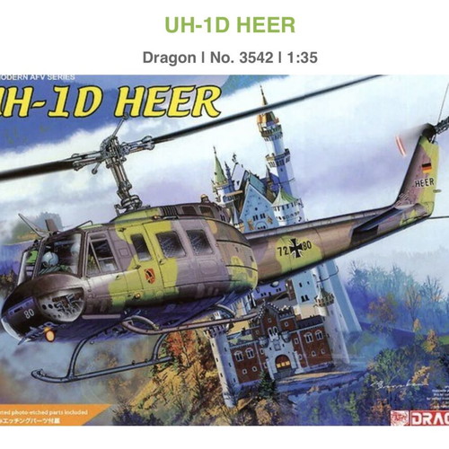 1/35 Dragon No. 3542 UH-1D Heer model kit new