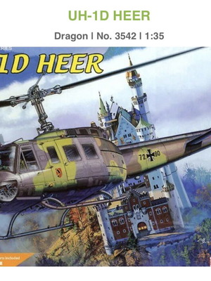 1/35 Dragon No. 3542 UH-1D Heer model kit new