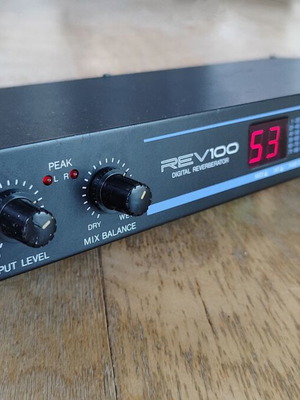 Yamaha REV100 Digital Reverberator used, 1U rack, true stereo, MIDI
