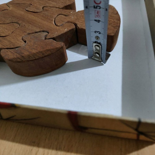 Wooden fish puzzle like new, handmade mahogany