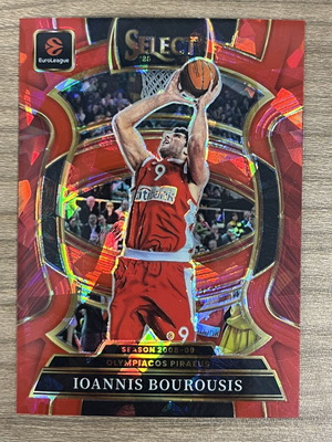2025-26 Panini Select Euroleague Basketball Ioannis Bourousis Red Ice card like new