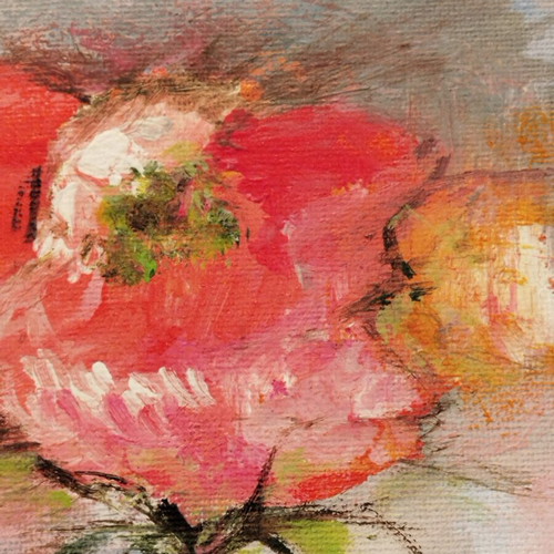 Original Acrylic Painting Flowers by M. Psiacha like new