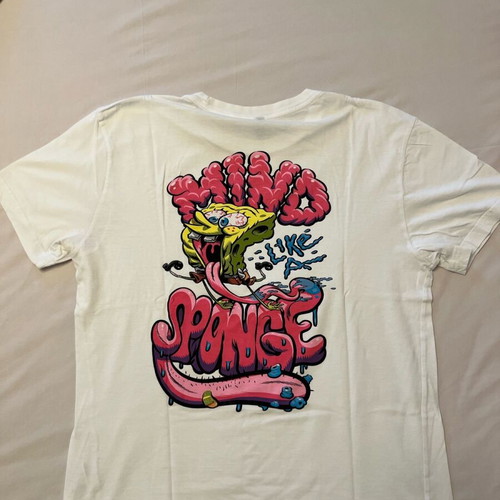 H&M SpongeBob shirt used, white, size S