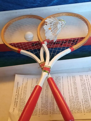 Vintage Badminton collectible game like new, 1960 ELVA set