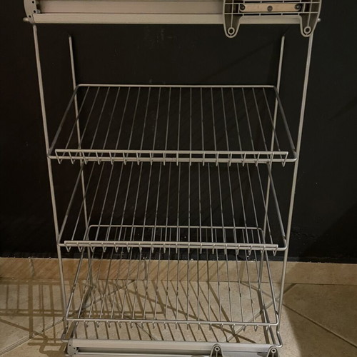 Kitchen cabinet pull-out basket like new for cookware storage