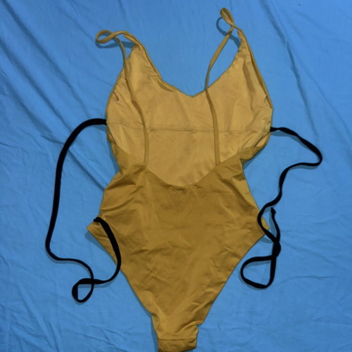 Pull & Bear one-piece swimsuit mustard color size 38