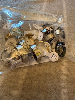 Rings new, pack of 20, black and gray