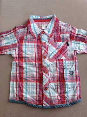 Πουκάμισα κοντομάνικα σαν καινούργια, πακέτο 2 τεμάχια, 23 μηνών