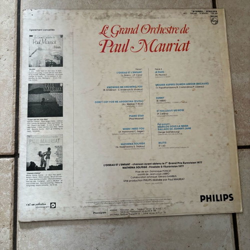 Paul Mauriat Orchestra Music Record LP used