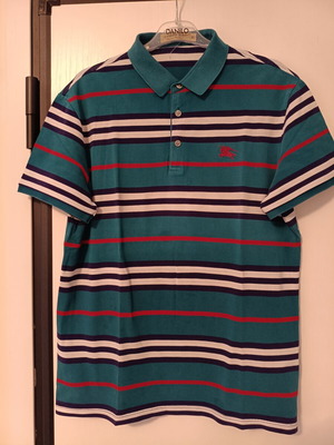 Burberry London England men's polo shirt XXL, multicolor