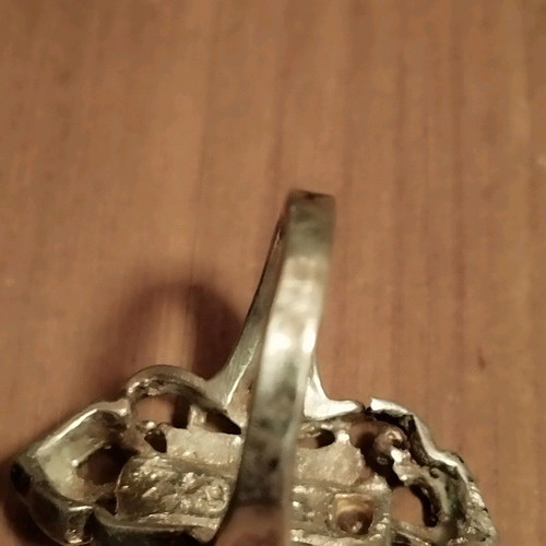 Vintage ring 19.4mm used, pink and silver