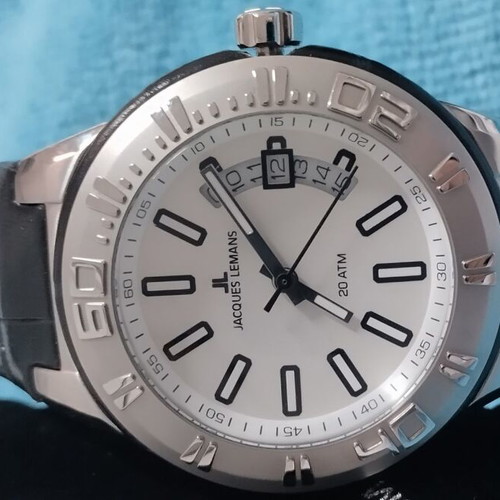 Jacques Lemans Diver Set of 2 Watches, Black and White Edition