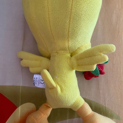 Tweety plush used with rose, authentic Looney Tunes product