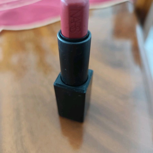 Nars lipstick Audrey shade used, deep burgundy
