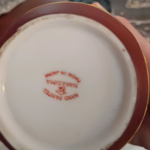Japanese hand-painted porcelain set of 3 pieces