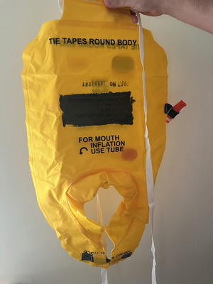 Aircraft life vest for demonstration only, like new