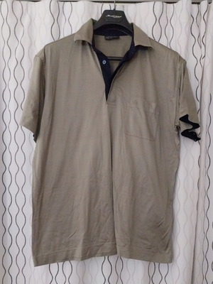 Dur men's polo shirt like new, khaki, cotton fabric